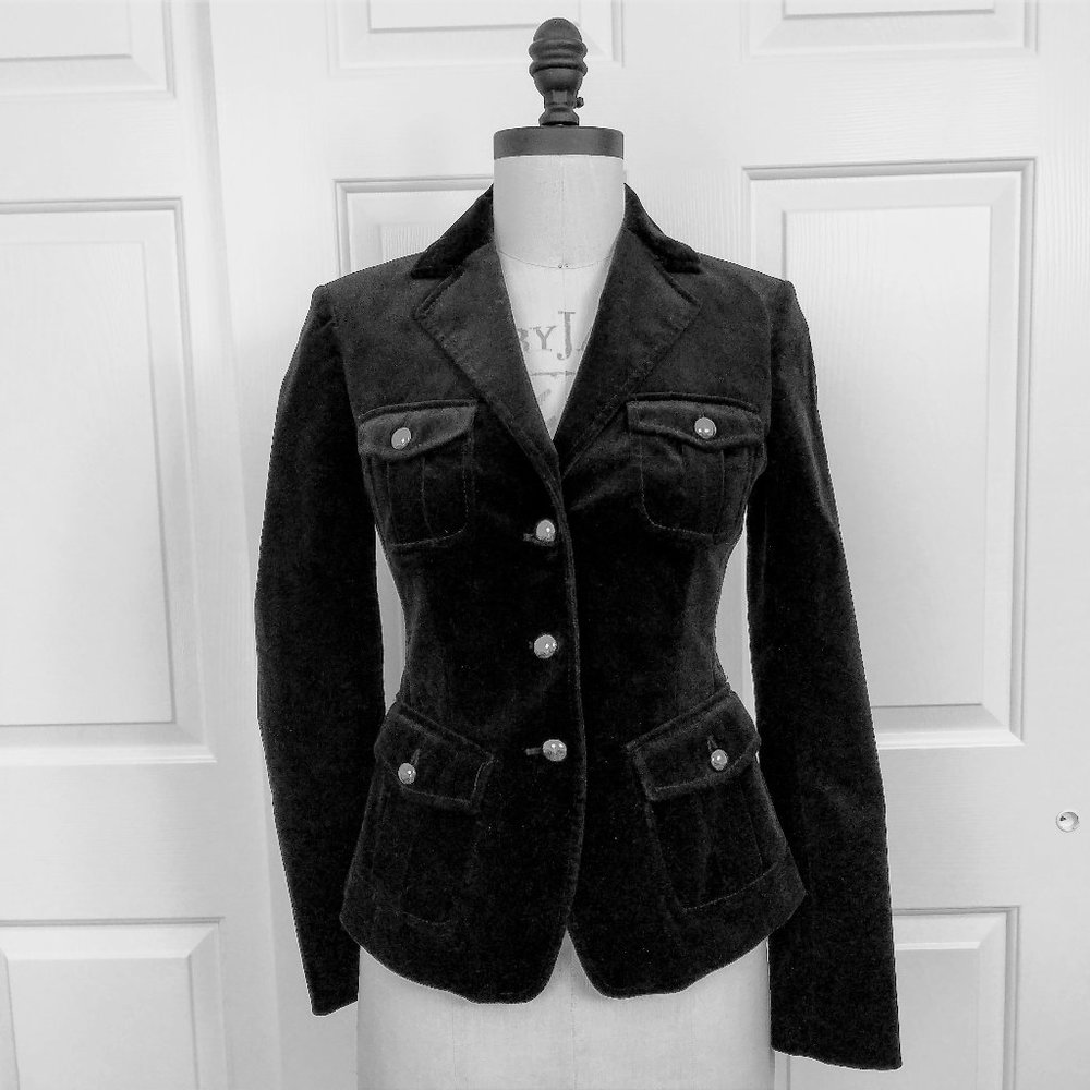 Martin+Osa Black velvet blazer